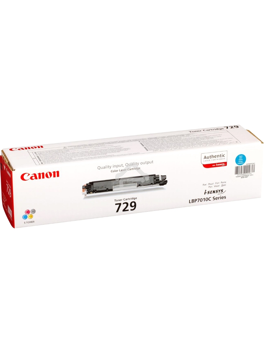Картридж лазерный Canon Cartridge 729C (4369B002) голубой (1000 стр.) для CANON i-Sensys LBP-7010C/7018C