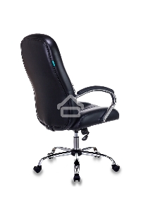 Кресло руководителя Бюрократ T-898SL/BLACK черный, искусственная кожа, крестовина хром