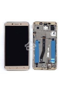 Дисплей для Asus ZenFone 3 Laser ZC551KL золотистый с рамкой