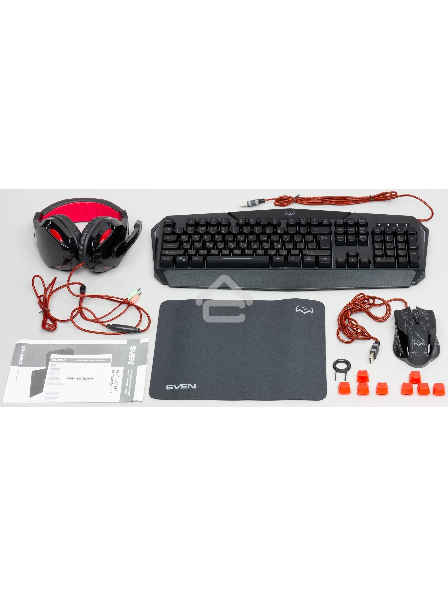 Игровой набор SVEN GS-4300  клавиатура+мышь+гарнитура+коврик