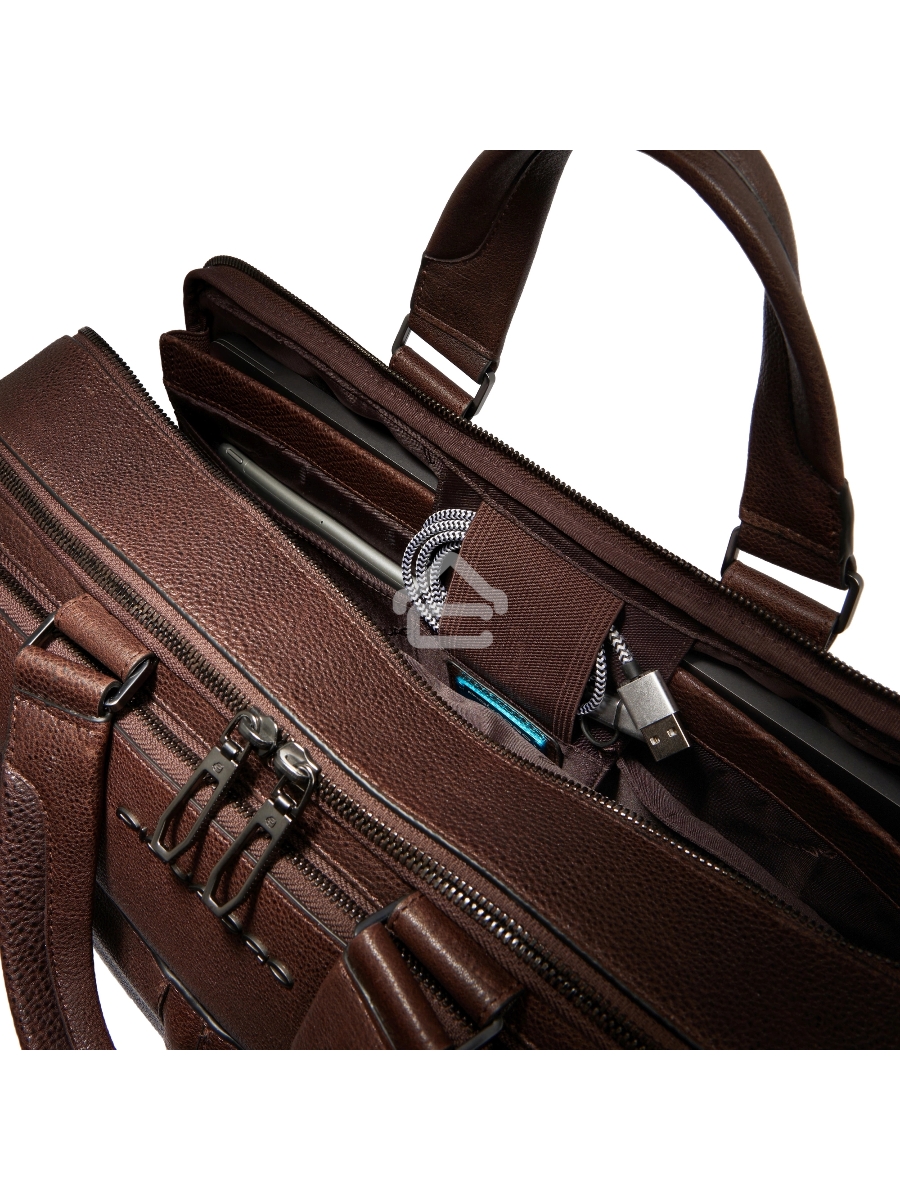 Деловая сумка с отделением для ноутбука Piquadro Hedley CA6026W130/TM, натур.кожа, темно-коричневый