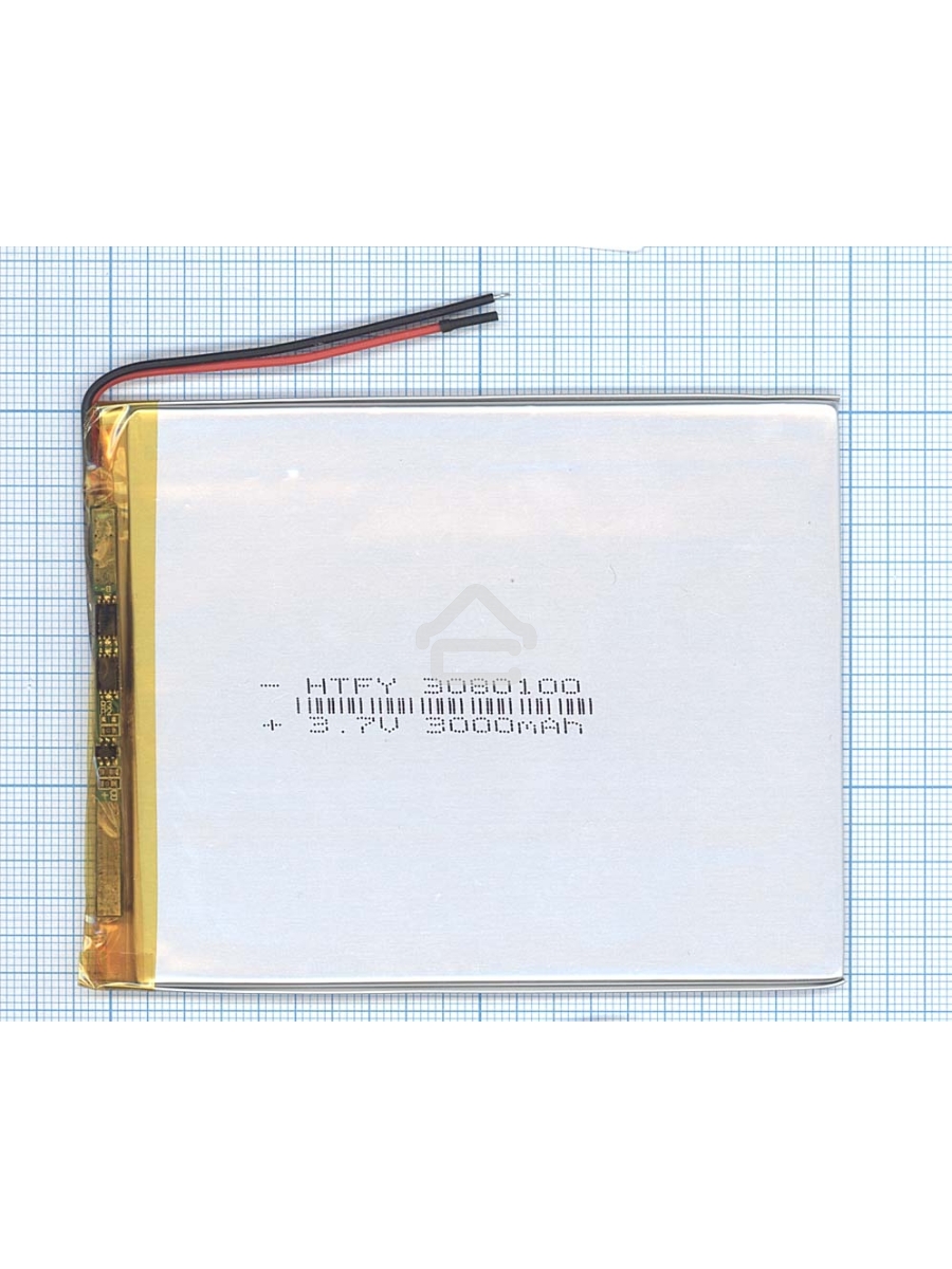 Аккумулятор Li-Pol (батарея) 3*80*100мм 2pin 3.7V/3000mAh