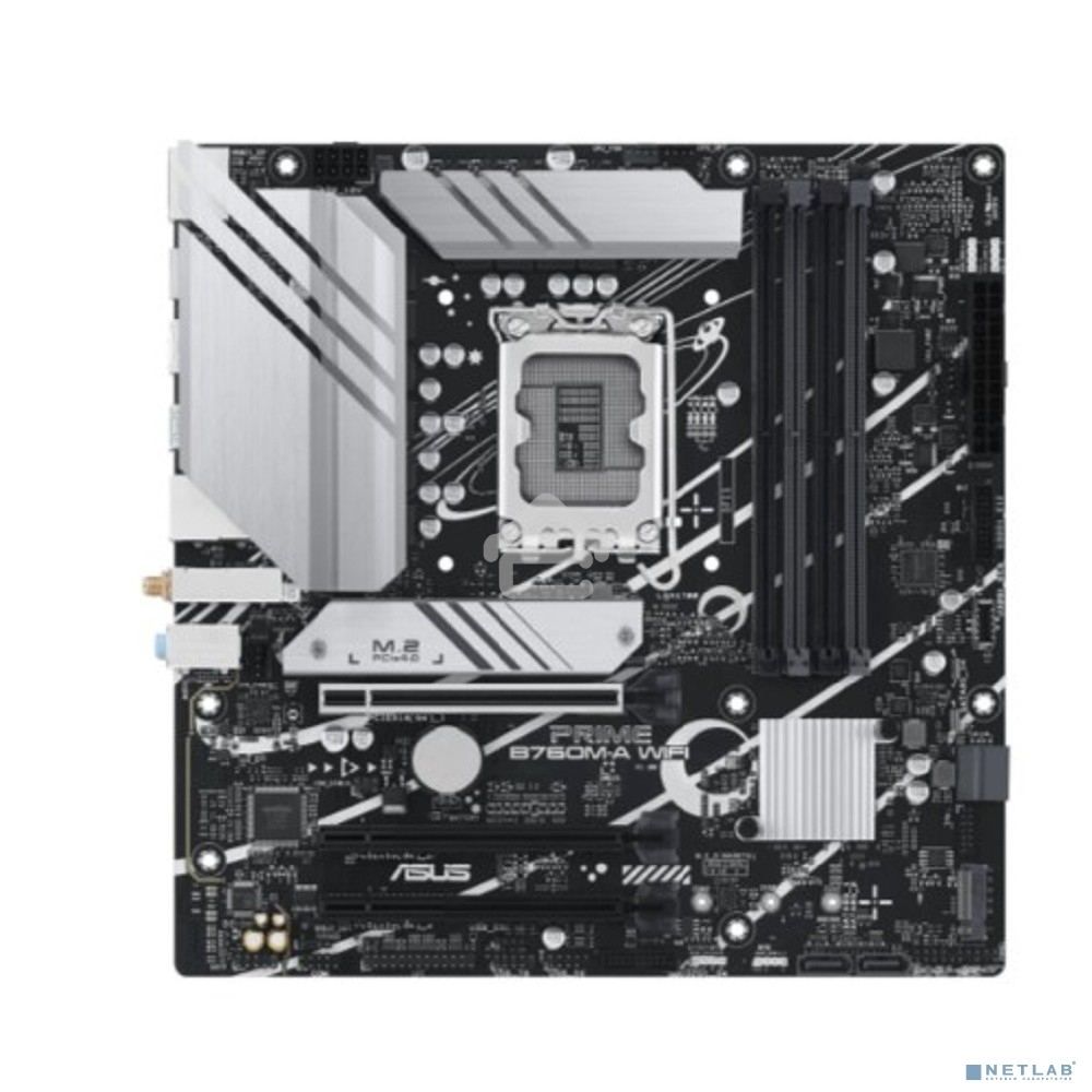 Материнская плата ASUS PRIME B760M-A WIFI, LGA 1700, Intel B760, 4xDDR5, 4xSATA, 2xM.2, 1xPCIe 4.0 x16, 1xPCIe 4.0 x4, 1xPCIe 4.0 x1, 2xHDMI, 1xDP, 1x 2.5Gb LAN, 2xUSB-A 3.2 Gen 2, 4xUSB-A 2.0, 3x3.5 мм, 7.1, mATX