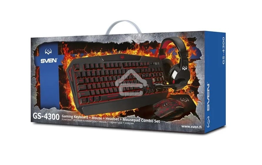 Игровой набор SVEN GS-4300 клавиатура+мышь+гарнитура+коврик