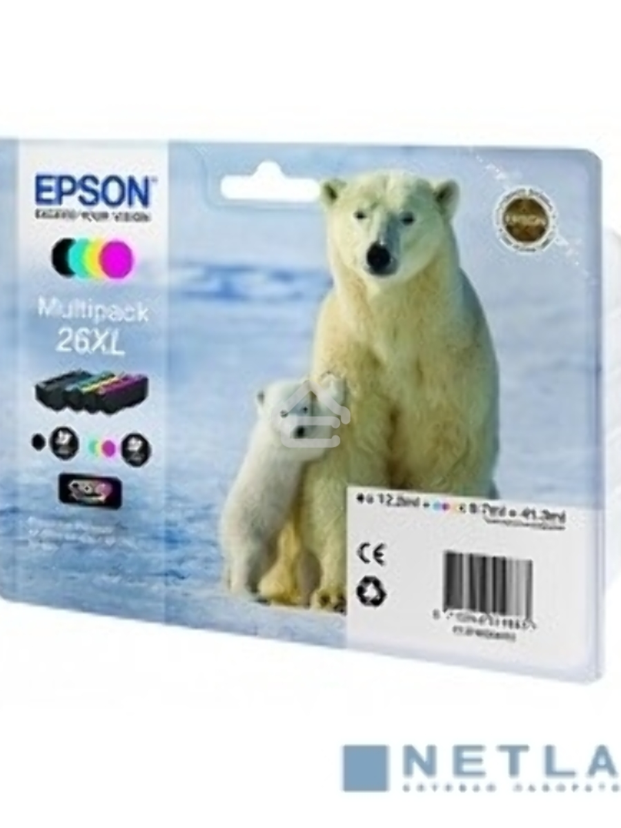 Картридж струйный Epson C13T26364010 черный/голубой/желтый/пурпурный набор карт. для Epson XP-600/605/700/710/800
