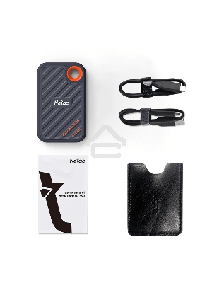 Накопитель SSD External Netac 1.0Tb ZX20 <NT01ZX20-001T-32BL> (USB3.2 Gen2 x2 Type C, up to 2000/1800MBs, 71.5x43.5x8mm, Plastic) Black