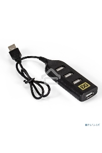 Хаб USB (концентратор) ExeGate EX293976RUS DUB-42 (кабель-адаптер USB2.0 --> 4xUSB2.0, Plug&Play, черный)