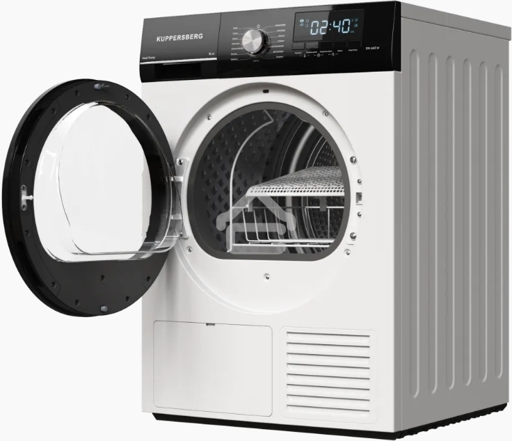 Сушильная машина Kuppersberg DM 660 W белый, 10 кг, сушка - конденсационная, программ - 15, 59.5 x 85 x 66.5 см