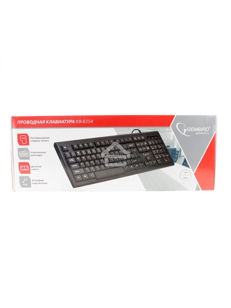 Клавиатура Gembird KB-8354U-BL проводная USB, черный