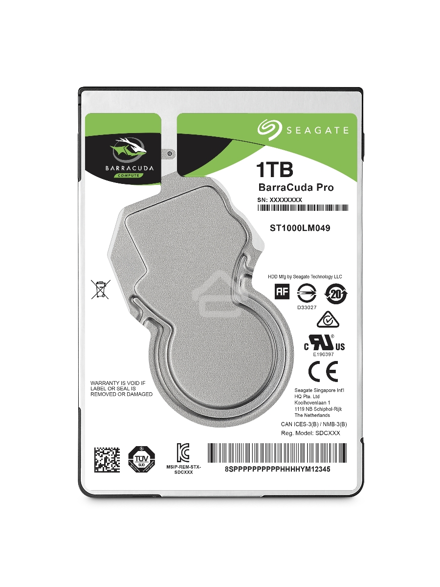 Жесткий диск Seagate HDD Mobile Barracuda25 Guardian (2.5'/ 1TB/ SATA 6Gb/s/ rmp 7200)