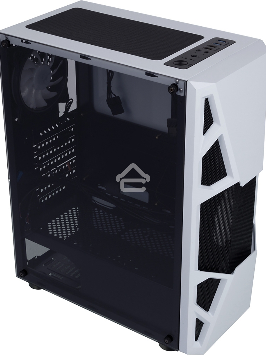 Компьютерный корпус AeroCool / Formula CL-3303W RGB белый без БП ATX 6x120mm 2xUSB2.0 1xUSB3.0 audio bott PSU