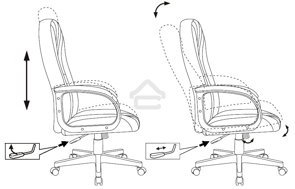 Кресло руководителя Бюрократ T-898AXSN синий 38-415, крестовина пластик