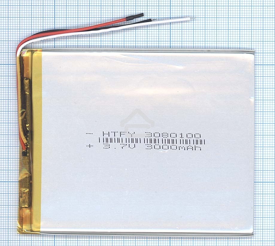 Аккумулятор Li-Pol (батарея) 3x80x100мм 3pin 3.7V/3000mAh