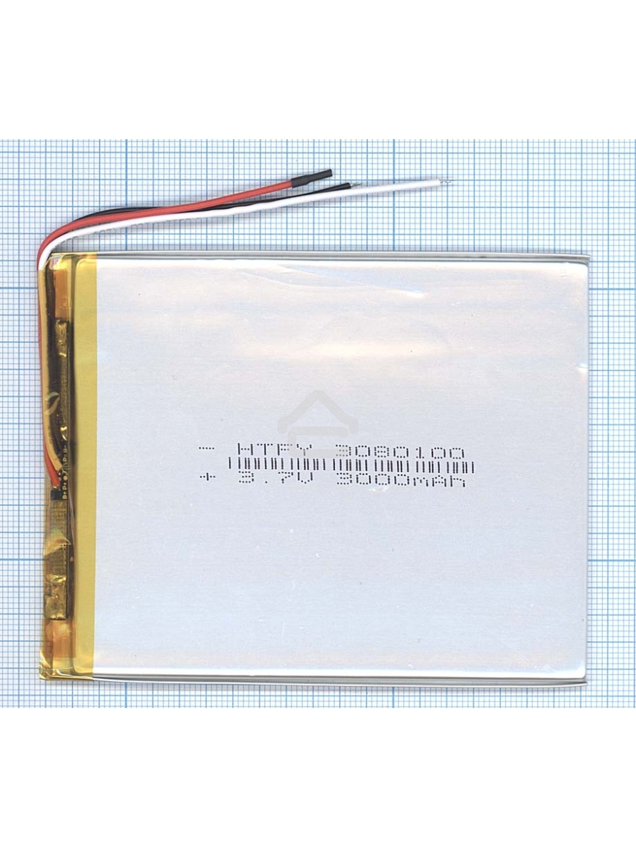 Аккумулятор Li-Pol (батарея) 3*80*100мм 3pin 3.7V/3000mAh