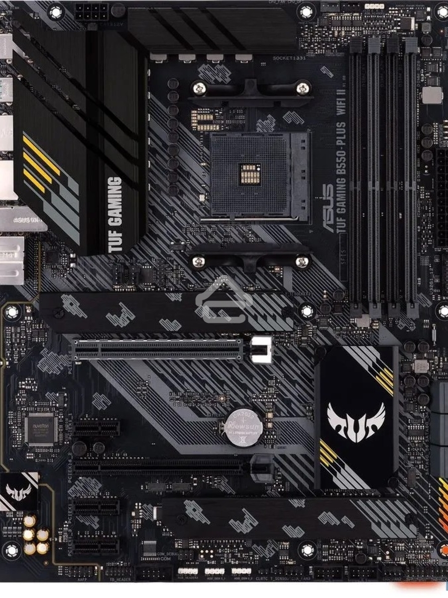 Материнская плата ASUS TUF GAMING B550-PLUS WIFI II, AM4, AMD B550, 4xDDR4, 6xSATA, 2xM.2, 1xPCI-E 3.0 x16, 1xPCI-E 4.0 x16, 3xPCI-E x1, 1xDP, 1xHDMI, 1x 2.5Gb LAN, 2xUSB-A 3.2 Gen 1, 1xUSB-A 3.2 Gen 2, 1xUSB-C 3.2 Gen 2, 3x3.5 мм, 7.1, ATX