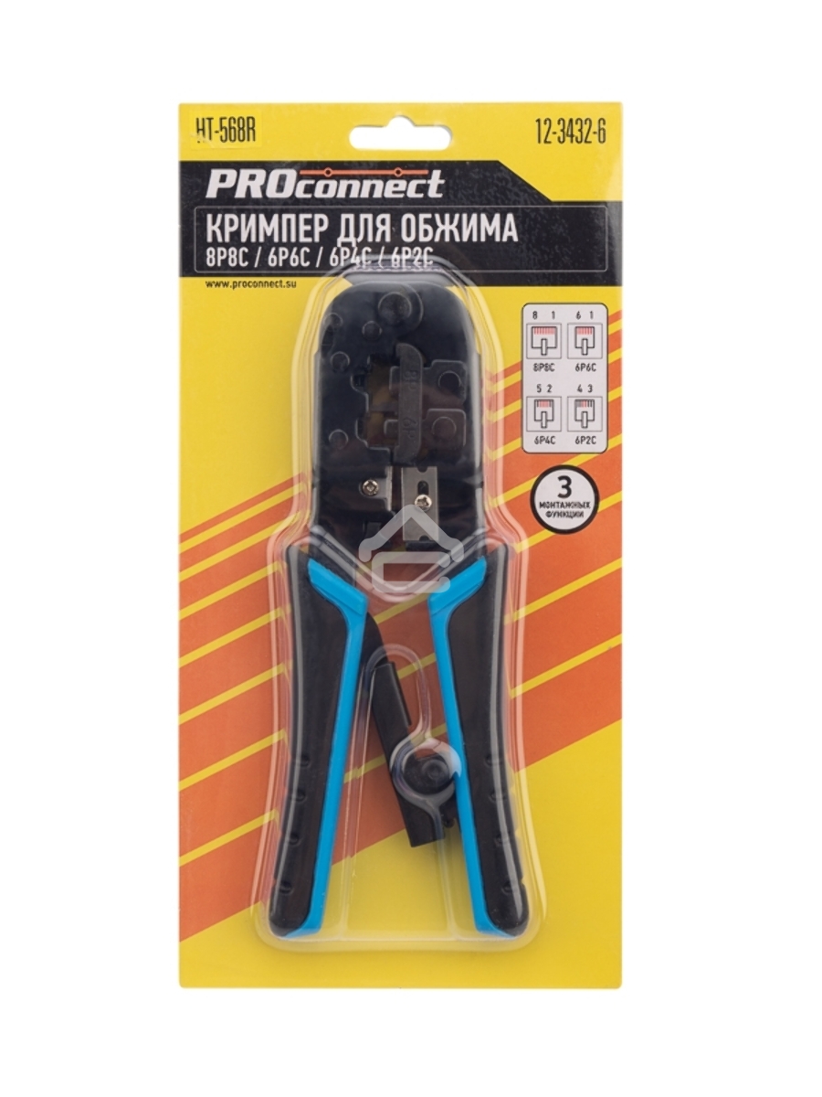 Кримпер PROconnect HT-568R для обжима 8P8C, 6P6C