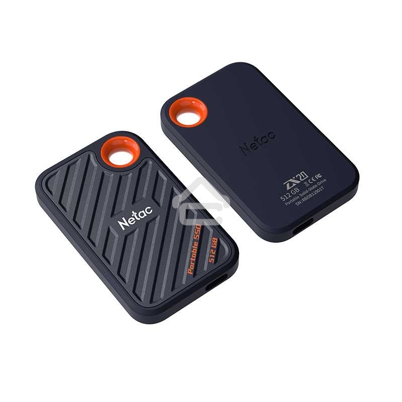 Внешний SSD Netac ZX20, 512 Gb, USB 3.2 Gen 2x2 Type-C, R/W 2000/1800, черный