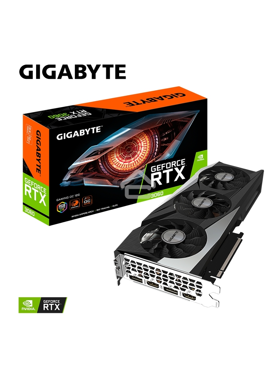 Видеокарта Gigabyte GV-N3060GAMING OC-12GD 2.0 LHR GDDR6 1837/15000/HDMIx2/DPx2/HDCP Ret