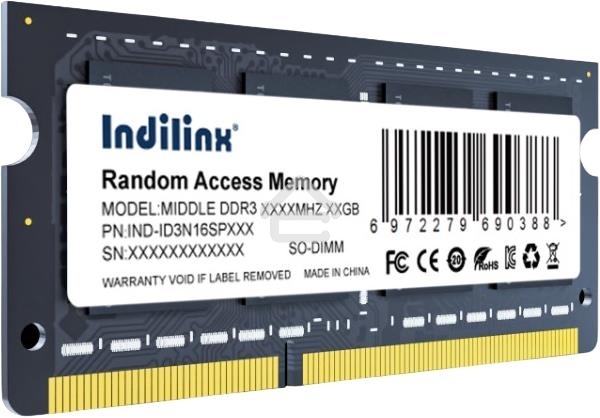 Оперативная память Indillinx, DDR3, 8GB (1x8 GB), 1600 MHz, CL11, SO-DIMM