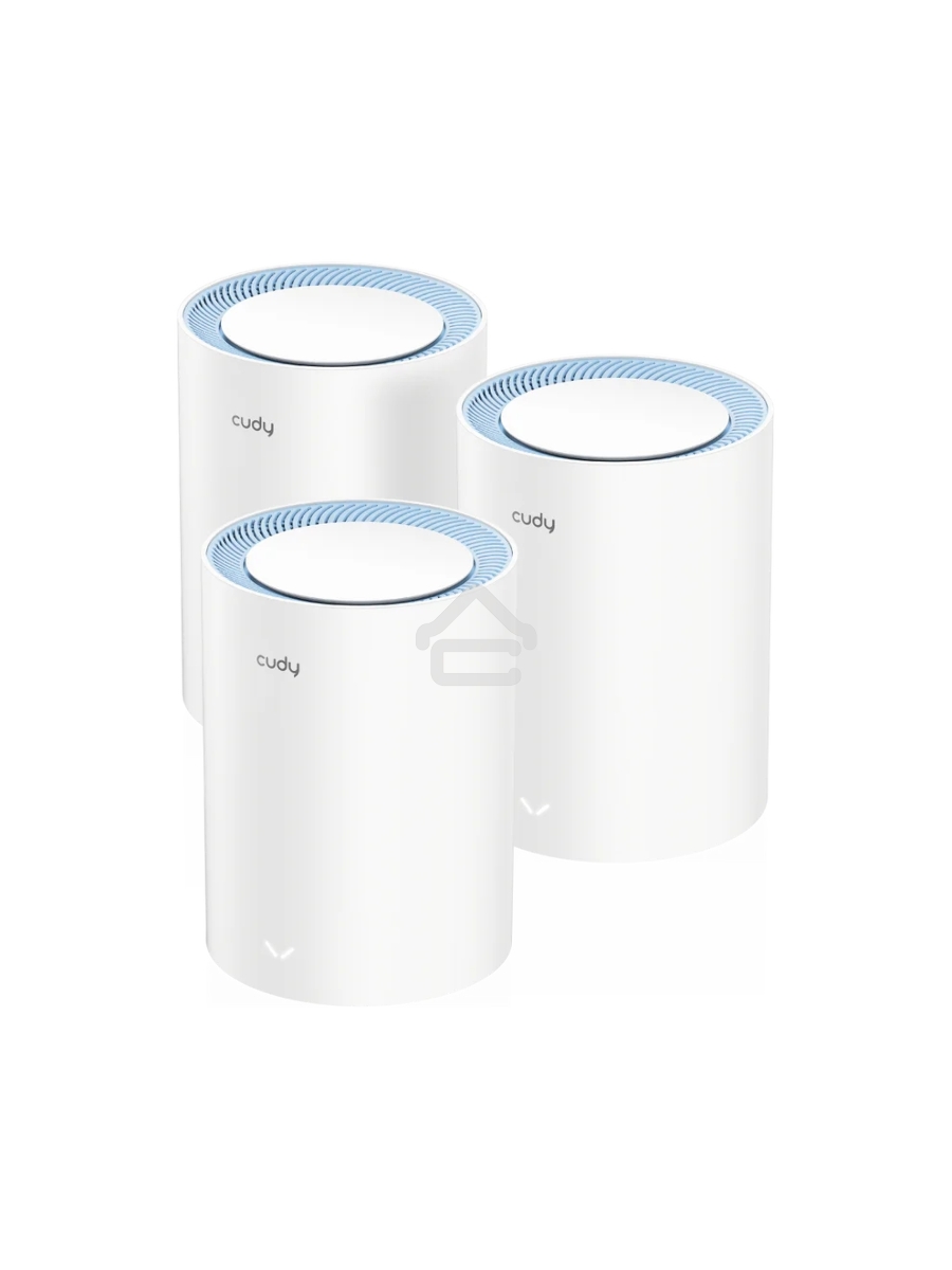 Бесшовный Mesh роутер Cudy M1200(3-Pack) AC1200 10/100BASE-TX белый (упак.:3шт)