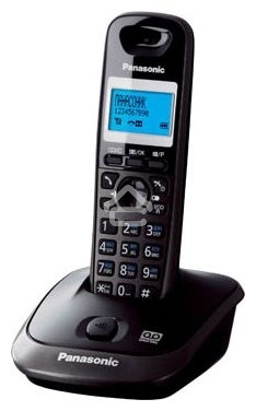 Телефон беспроводной (DECT) Panasonic KX-TG2521RUT (титан) АОН, Caller ID,спикерфон,голосовой АОН,полифония,цифровой автоответчик