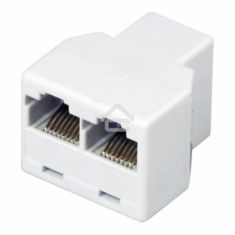 Переходник Rexant сетевой LAN, (гнездо 8Р8С (Rj-45) - 2 гнезда 8Р8С (Rj-45))