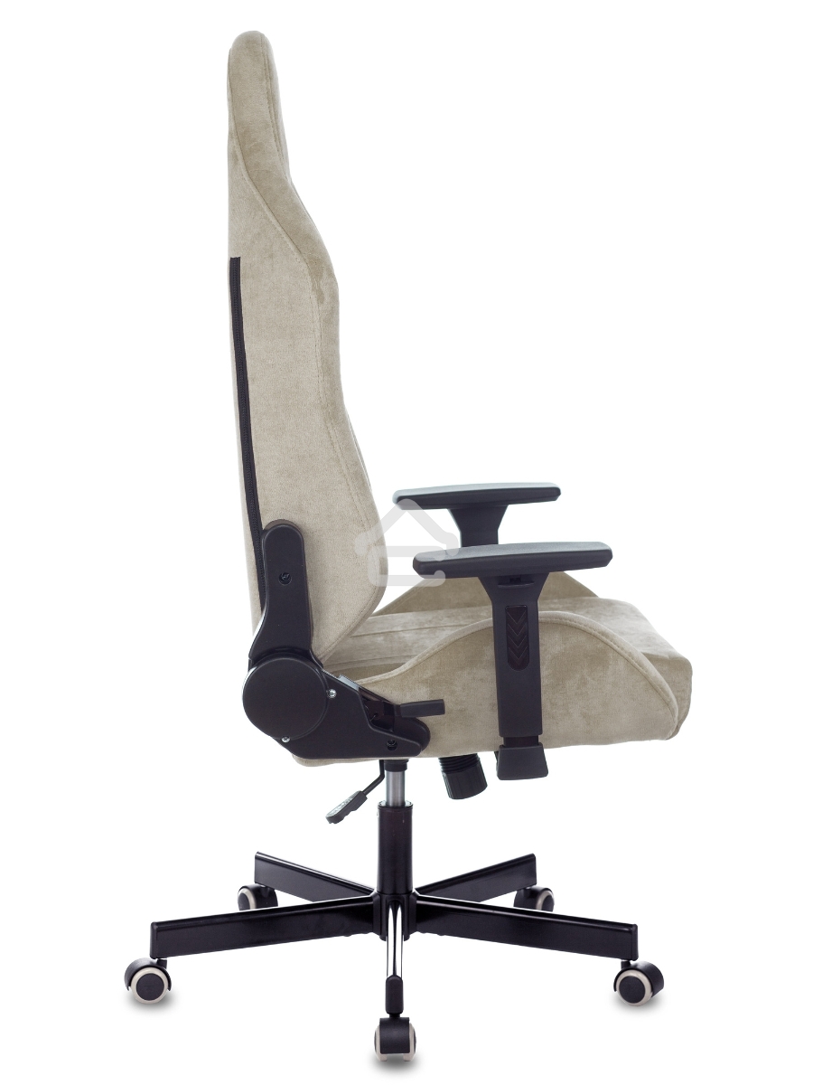 Кресло игровое Knight N1 Fabric бежевый Light-21, с подголов. крестовина металл