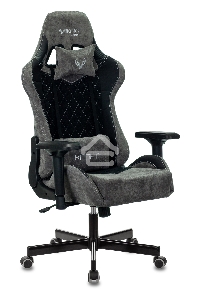 Кресло игровое Бюрократ VIKING 7 KNIGHT B FABRIC черный текстиль/эко.кожа крестовина металл/пластик