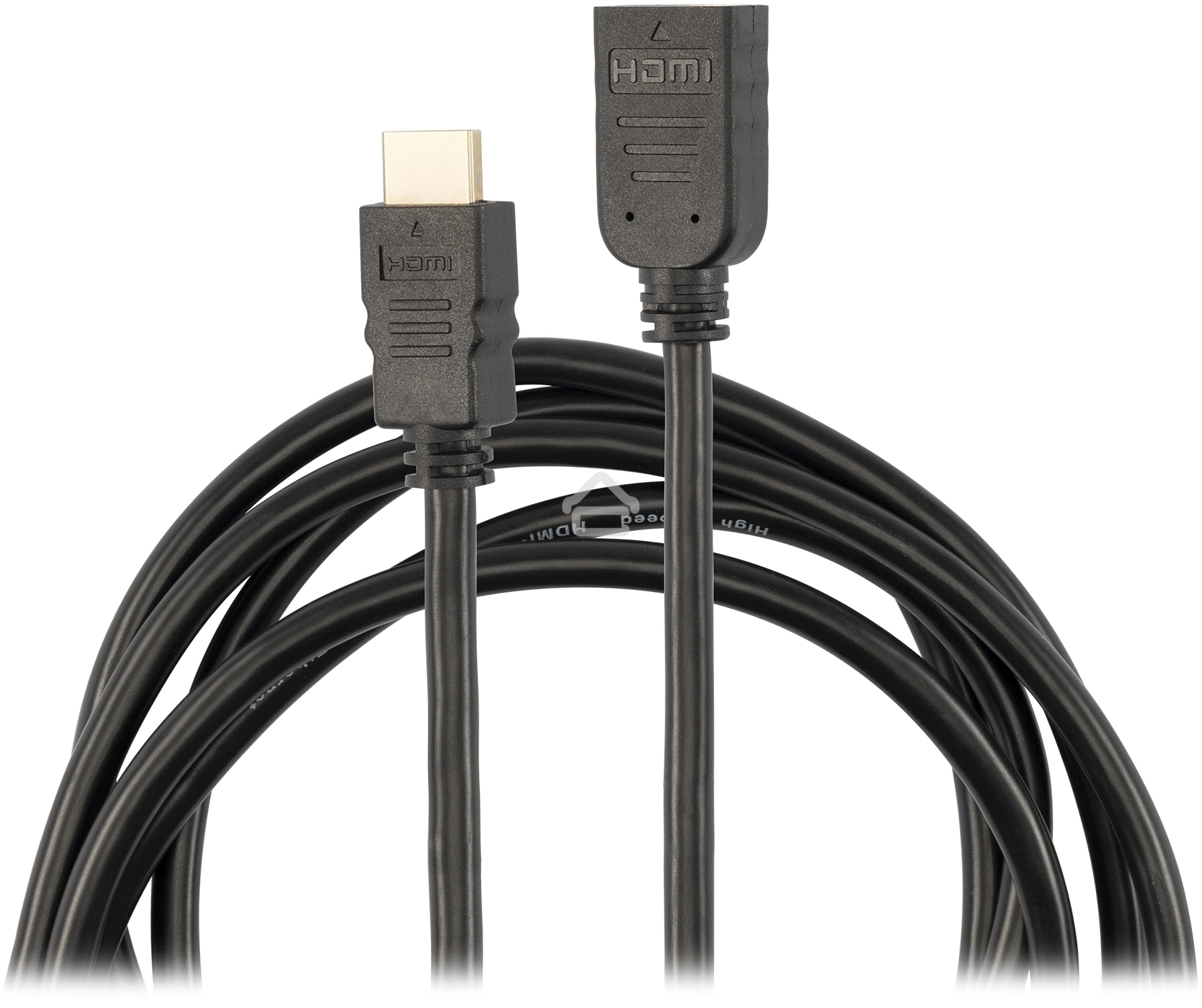 Кабель-удлинитель аудио-видео Buro HDMI (m)/HDMI (f) 1.5м. позолоч.конт. черный