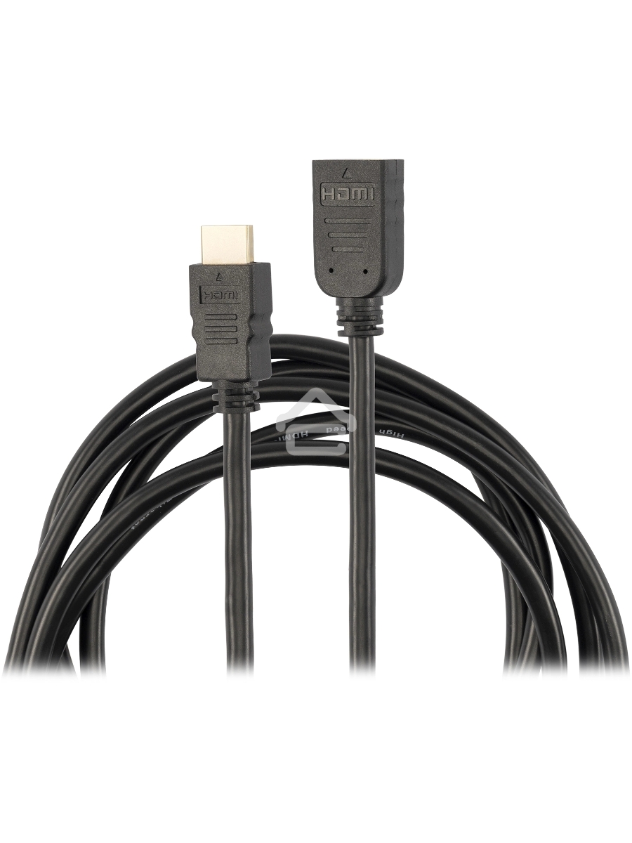 Кабель-удлинитель аудио-видео Buro HDMI (m)/HDMI (f) 1.5м. позолоч.конт. черный
