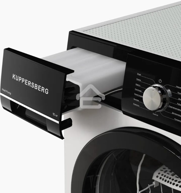 Сушильная машина Kuppersberg DM 660 W белый, 10 кг, сушка - конденсационная, программ - 15, 59.5 x 85 x 66.5 см