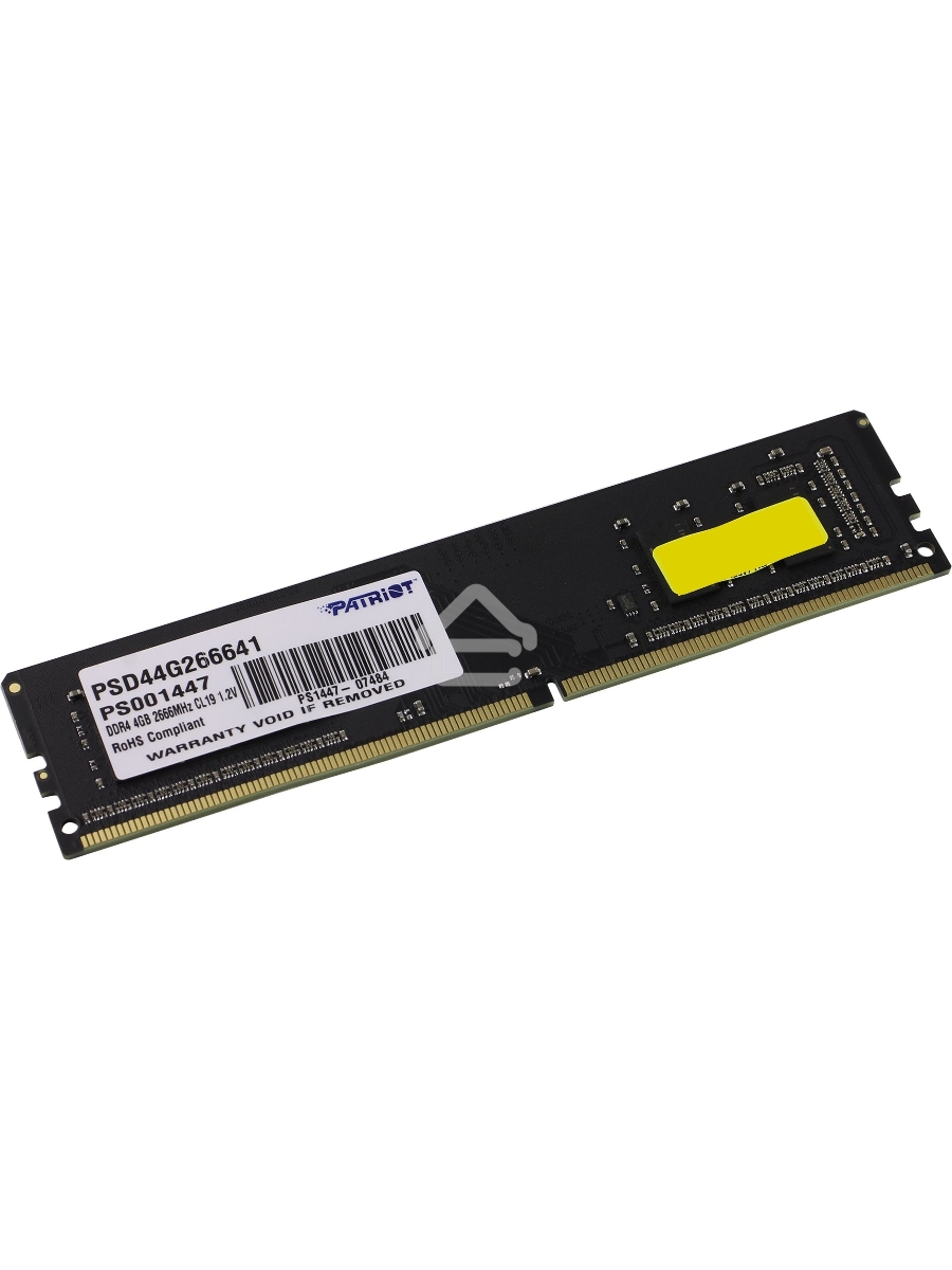 Оперативная память Patriot Signature, DDR4, 4GB (1x4 GB), 2666 MHz, CL19, DIMM