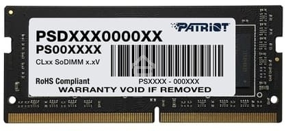 Оперативная память Patriot Signature, DDR4, 4GB (1x4 GB), 2666 MHz, CL19, SO-DIMM