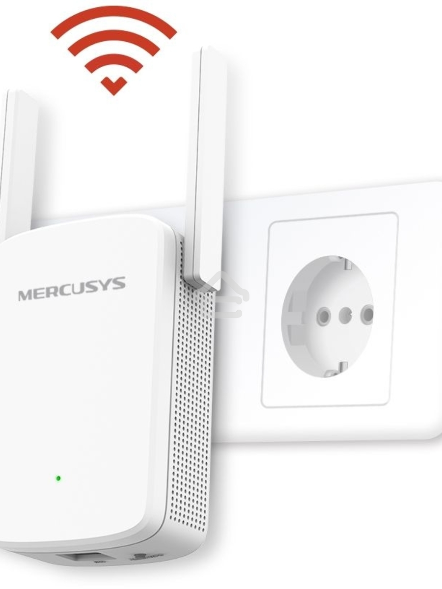 Усилитель сигнала Mercusys ME30 AC1200 Wi-Fi Range Extender, 300 Mbps at 2.4 GHz + 867 Mbps at 5 GHz, 1 x 10/100 LAN, 2× Fixed External Antennas, Wall Plugged, WPS/Reset Button, Signal Indicator, Range Extender/Access Point mode, Adaptive Path Selection