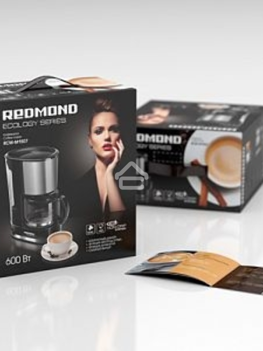 Кофеварка капельная Redmond RCM-M1507 черный/серебристый, исп. кофе - молотый, 0.6 л, 600 Вт