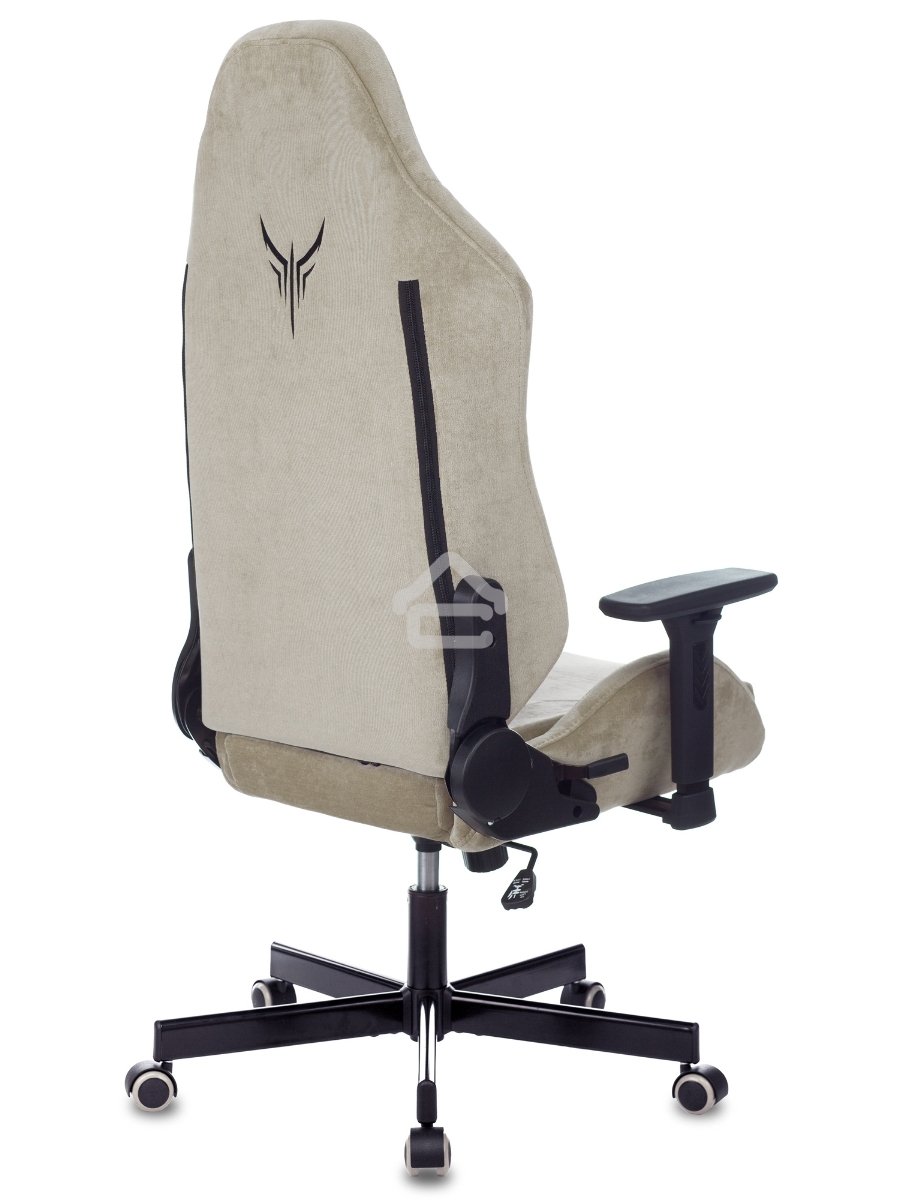 Кресло игровое Knight N1 Fabric бежевый Light-21, с подголов. крестовина металл