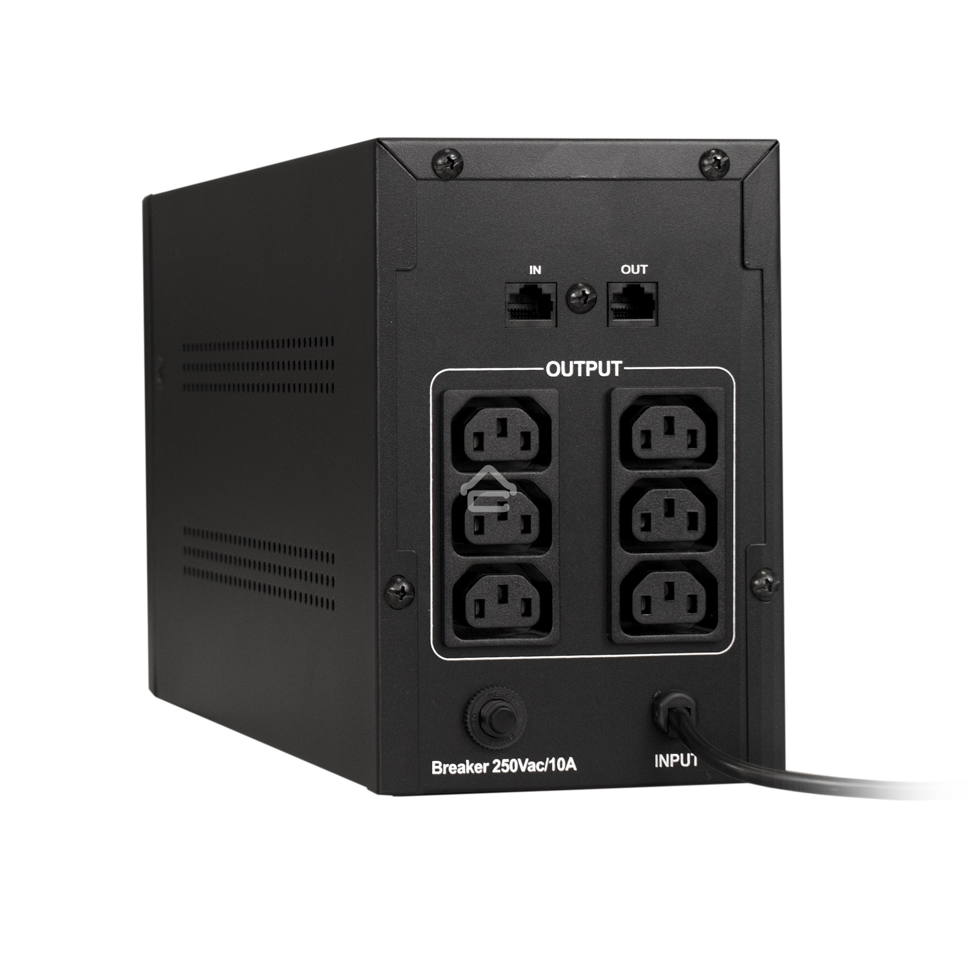 Источник бесперебойного питания ExeGate SpecialPro UNB-1500.LED.AVR.C13.RJ <1500VA/950W, LED, AVR, 6*IEC-C13, RJ45/11, Black>