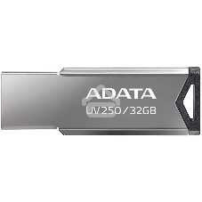 Флешка USB ADATA UV250 (AUV250-32G-RBK), 32Gb, USB 2.0, R/W 25/10, серебристый