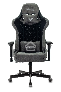 Кресло игровое Бюрократ VIKING 7 KNIGHT B FABRIC черный текстиль/эко.кожа крестовина металл/пластик