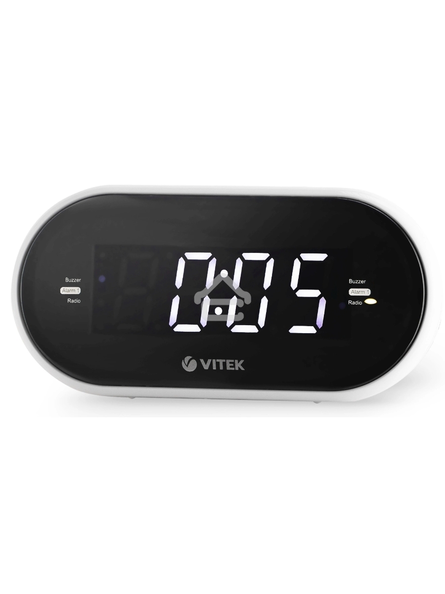 Будильник Vitek VT-6602 BK по 2 значения каждый. Диапазон частот FM 87,5-108 МГц. Мощность 5 вт. Размер дисплея 1,2 дюйм. Сигнал будильника зуммер / радио. Кнопка короткого сна. Таймер отключения. Тип тюнера цифровой. символов дисплея синий. корпуса черны