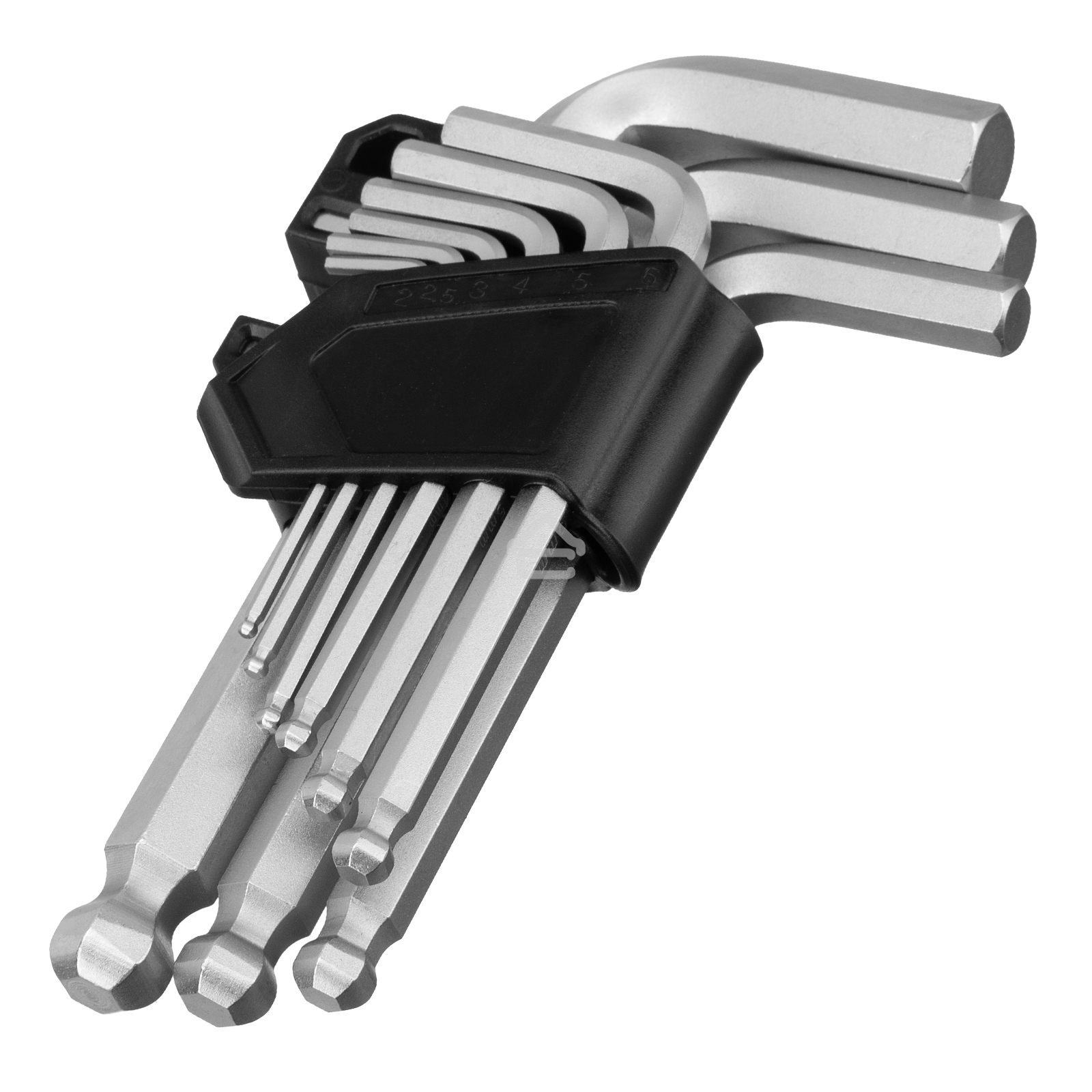 Набор ключей имбусовых Сибртех HEX, 2-12 мм, CrV, 9 шт., с шаром