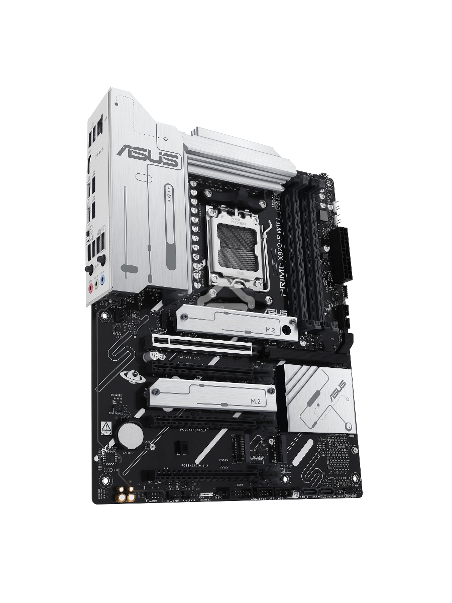 Материнская плата ASUS PRIME X870-P WIFI, AM5, AMD X870, 4xDDR5, 2xSATA, 4xM.2, 1xPCI-E 5.0 x16, 2xPCI-E 4.0 x1, 1xHDMI, 2xUSB-C, 1x 2.5Gb LAN, 4xUSB-A 3.2 Gen 1, 1xUSB-A 3.2 Gen 2, 4xUSB-A 2.0, 3x3.5 мм, 7.1, 1xWi-Fi 7, ATX