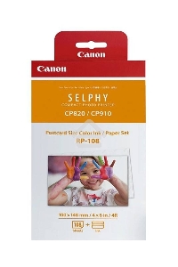 Набор Canon RP-108 (8568B001) бумага (10x15см) и цветные красители для SELPHY CP1200. 108 страниц.