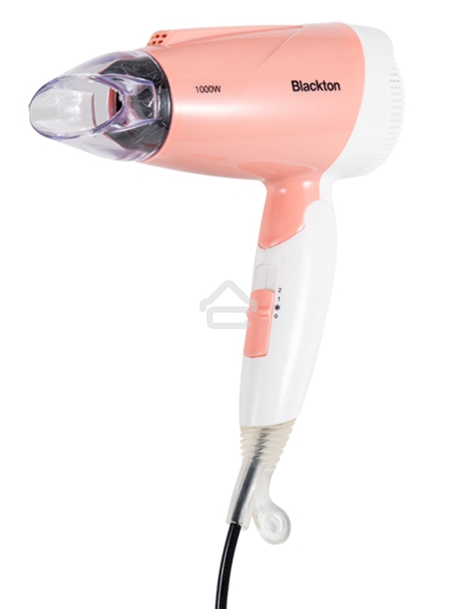 Фен Blackton Bt HD1001C White-Pink Мощность 1000 Вт, Напряжение 220 В, 50 Гц, Регулировка воздушного потока 2, Регулировка температуры 3, Складная ручка, Петля для подвешивания, Концентратор.