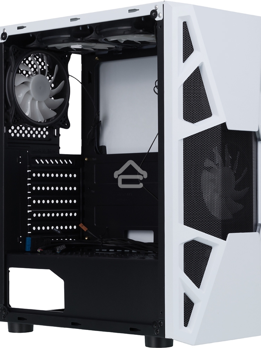 Компьютерный корпус AeroCool / Formula CL-3303W RGB белый без БП ATX 6x120mm 2xUSB2.0 1xUSB3.0 audio bott PSU