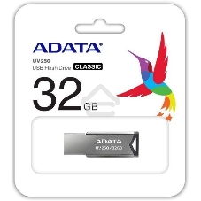 Флешка USB ADATA UV250 (AUV250-32G-RBK), 32Gb, USB 2.0, R/W 25/10, серебристый