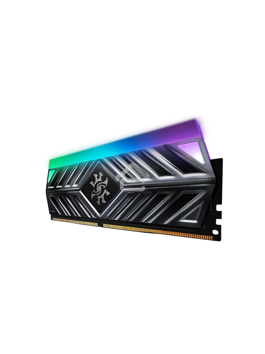 Оперативная память XPG Spectrix D41 RGB, 16GB (2x8GB), DDR4, 3600MHz, CL18, DIMM, с радиаторами, серый, RGB