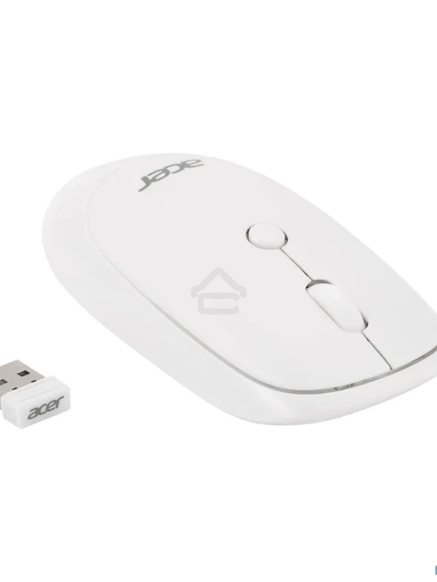 Мышь беспроводная Acer OMR138 белый, 1600 dpi, радиоканал, USB, кнопки - 4