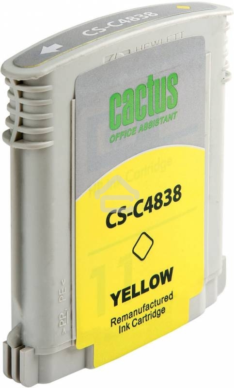 Картридж струйный Cactus CS-C4838 желтый (29 мл) для №11 HP 2000/2500/1000/1100/1200