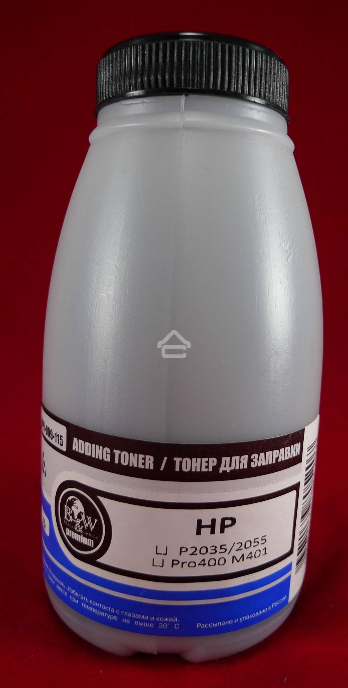 Тонер HP LJ P2035/2055/LJ Pro400 M401/M425 (флакон, 115г) B&W Premium фас России